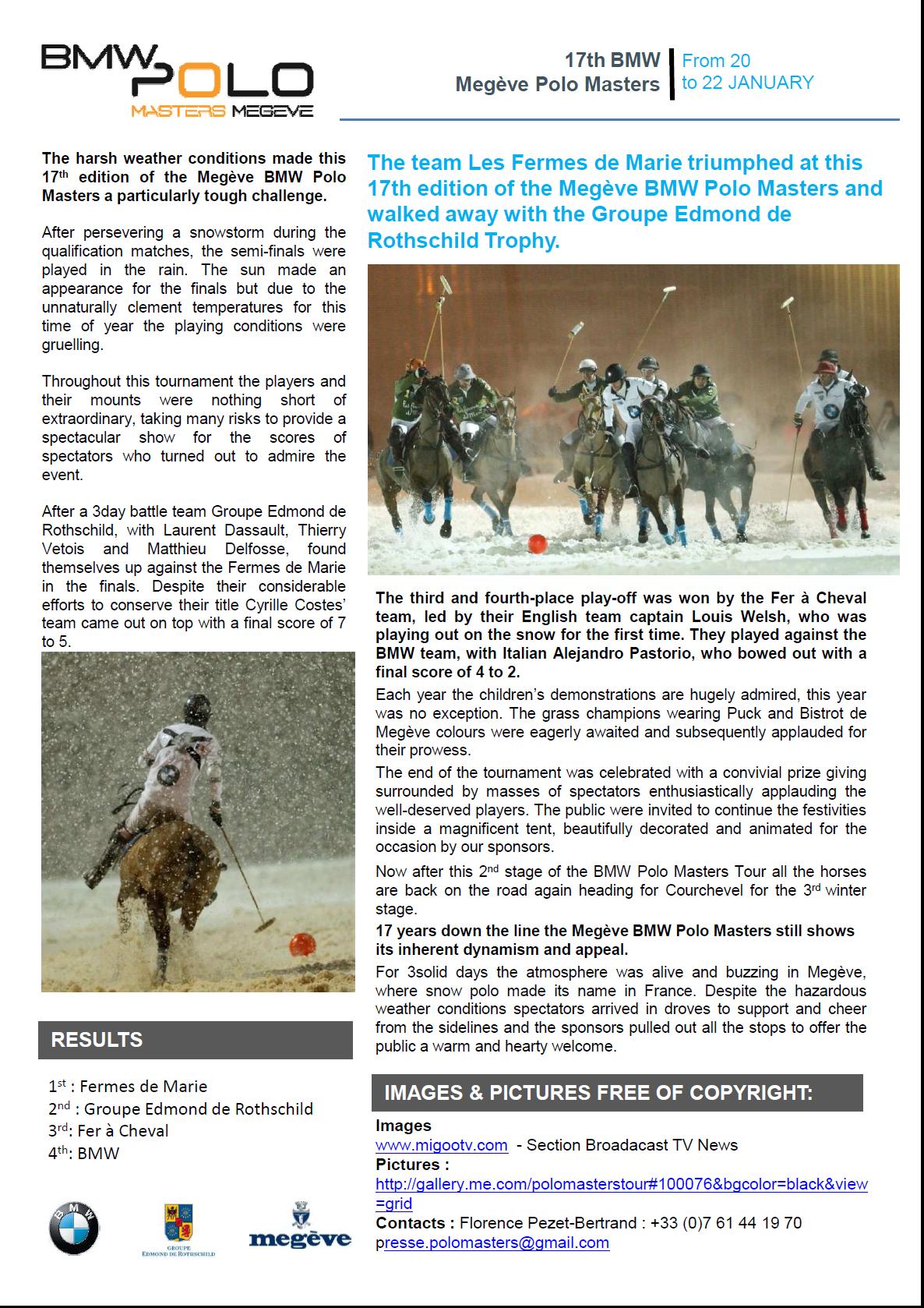 17th BMW Megève Polo Masters